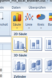 Balkendiagrammauswahl für Histogramm