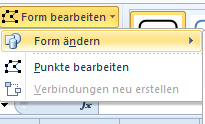 Excel Menü um Zeichensymbole zu ändern