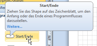 Flowchart Symbol in das Arbeitsblatt Visio einfügen