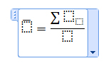 Leere Formelansicht im Word Formeleditor